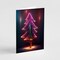 Modern Christmas Tree Cards - 24-Pack Holiday Greeting Cards with 6 Unique Illuminated Tree Designs, Perfect for Sharing Merry Christmas & Happy Holiday Wishes, Blank Inside for Personalized Messages - Elegant and Vibrant Festive Stationery Set